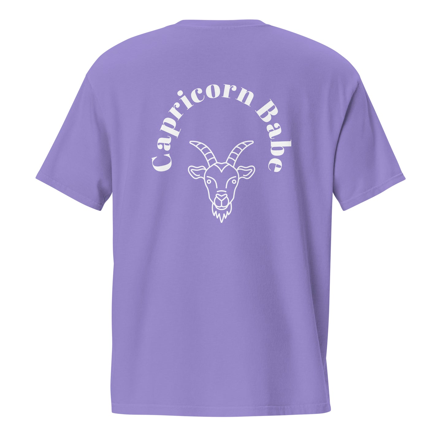 “Capricorn Babe” Unisex Garment-Dyed Pocket T-Shirt