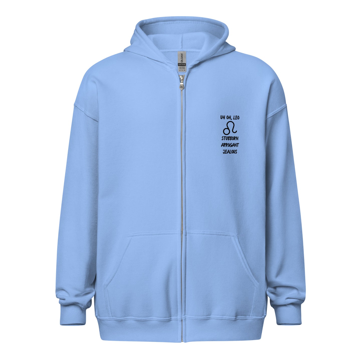 “Uh Oh, Leo” Unisex Zip Hoodie