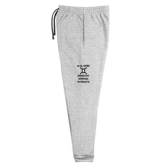 “Uh Oh, Gemini” Unisex Joggers