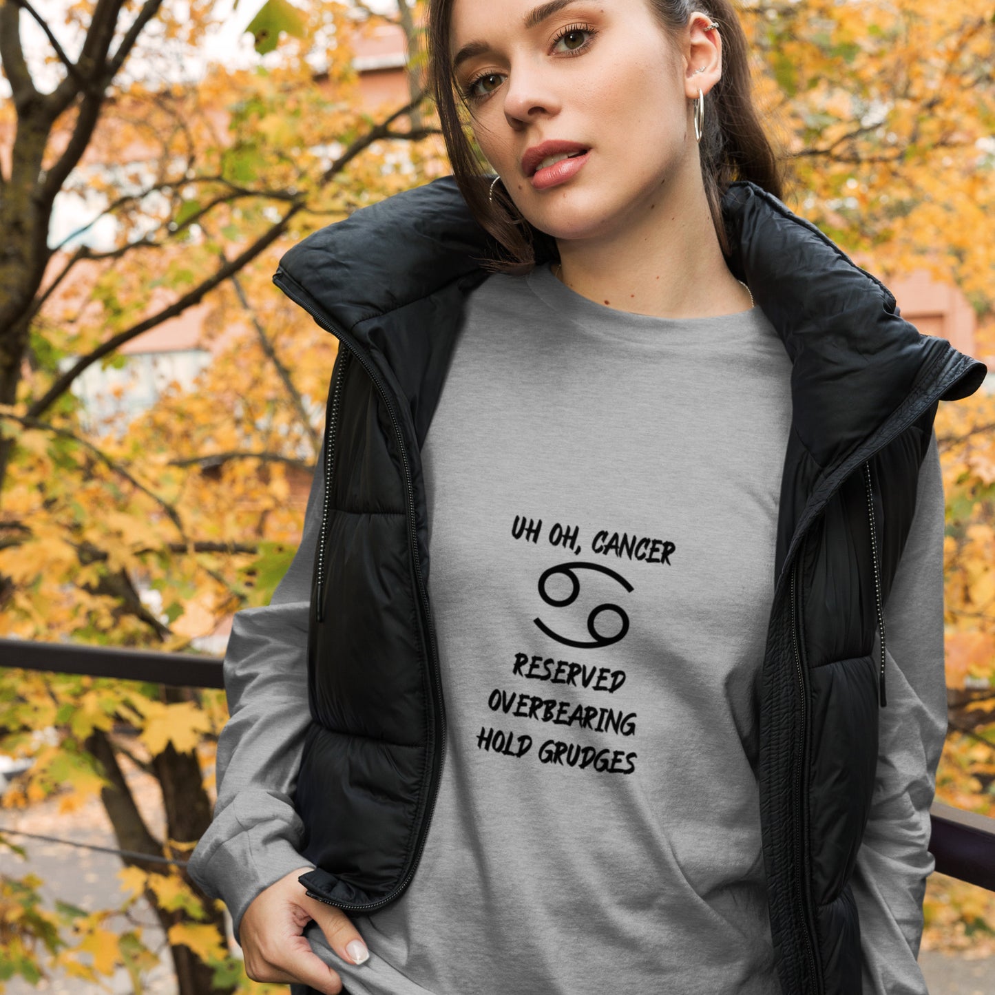 “Uh Oh, Cancer” Unisex Long Sleeve Tee