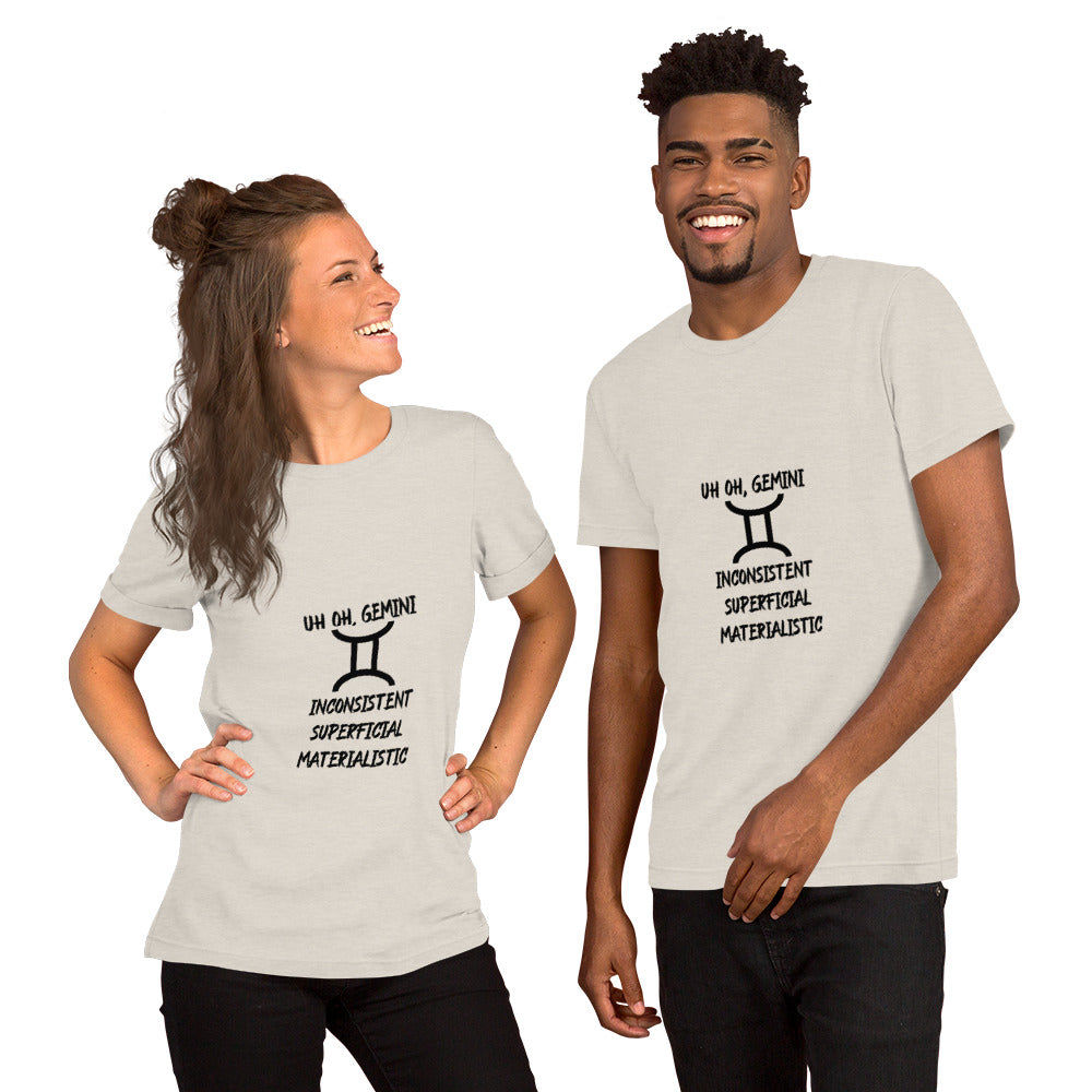 “Uh Oh, Gemini” Unisex T-Shirt