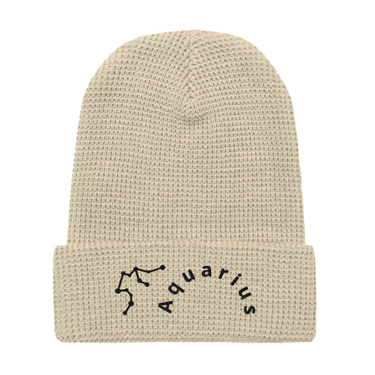 “Aquarius” Waffle Beanie