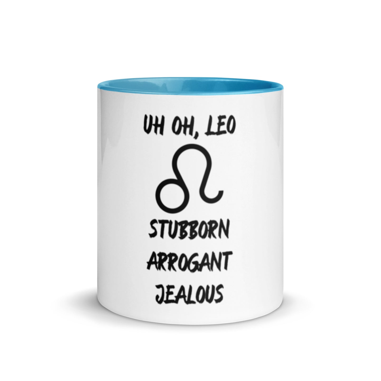 “Uh Oh, Leo” Mug With Color Inside