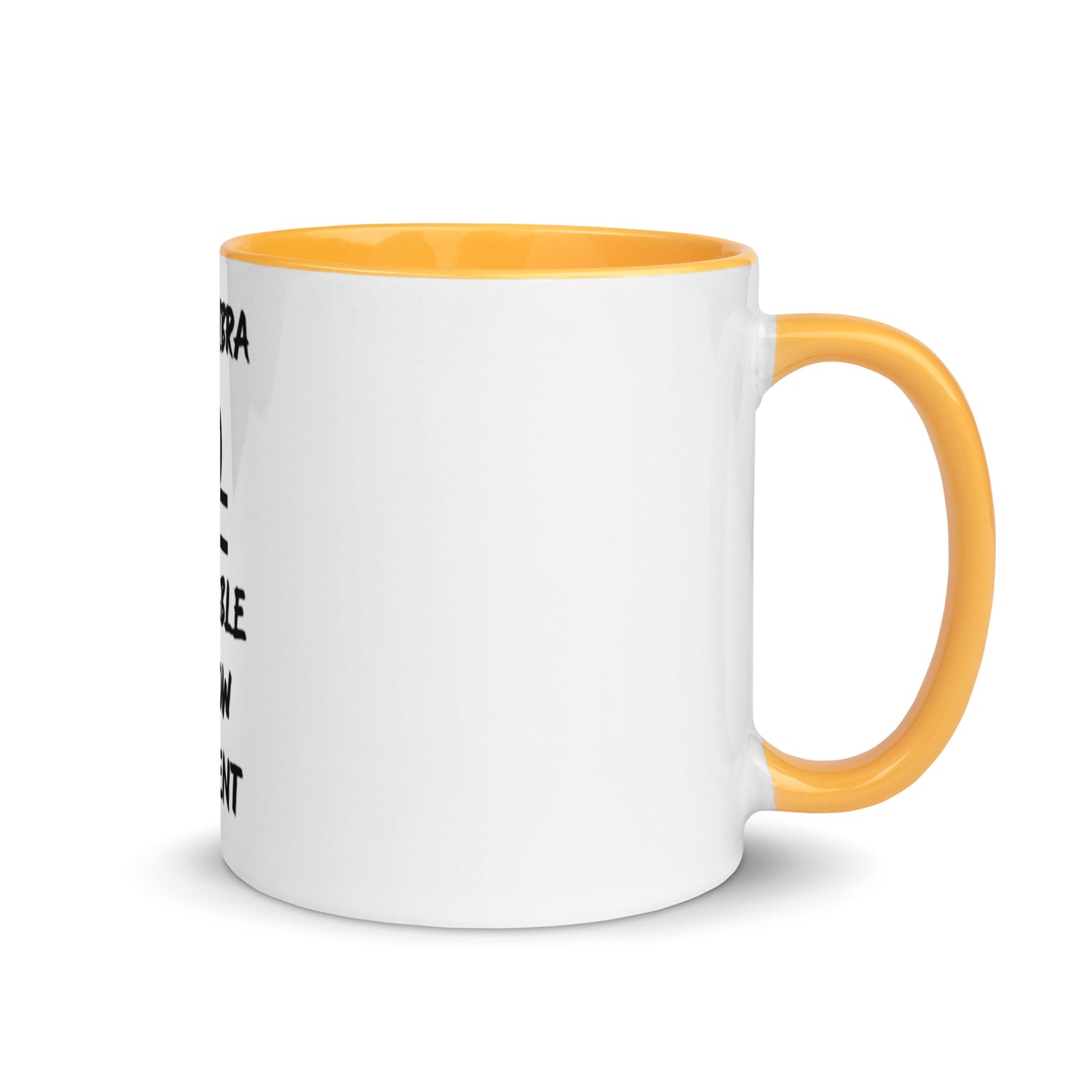 “Uh Oh, Libra” Mug With Color Inside