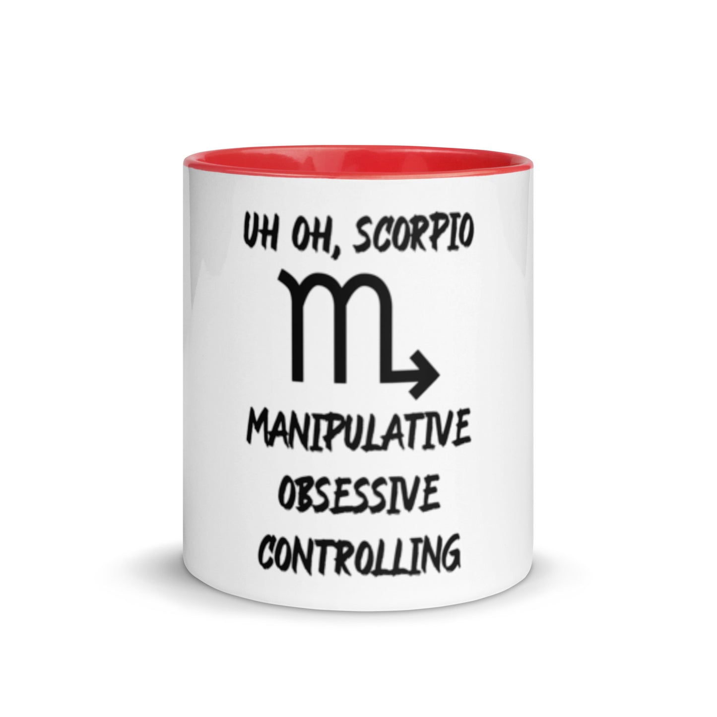 “Uh Oh, Scorpio” Mug With Color Inside