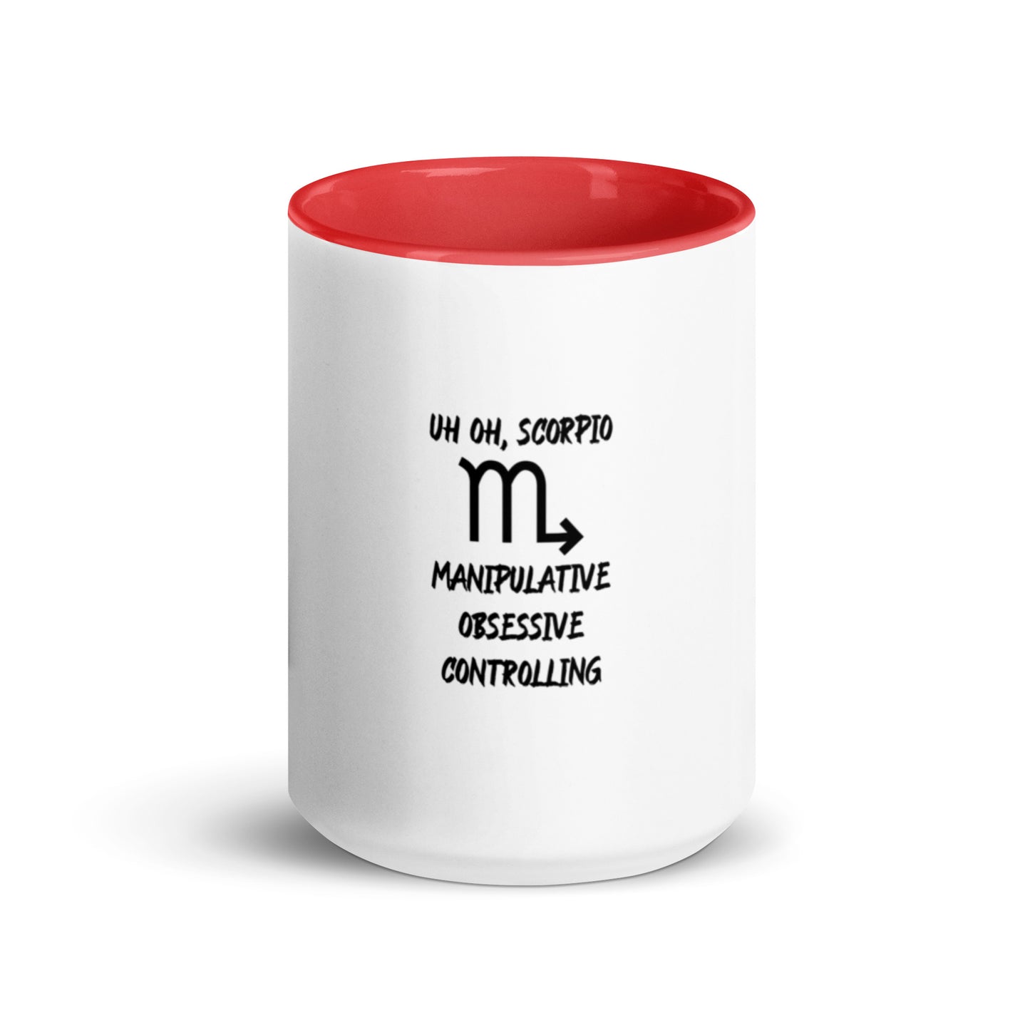 “Uh Oh, Scorpio” Mug With Color Inside