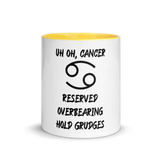 “Uh Oh, Cancer” Mug With Color Inside
