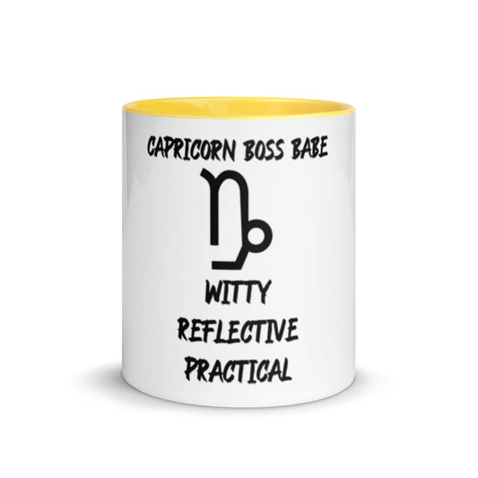 “Capricorn Boss Babe” Mug With Color Inside