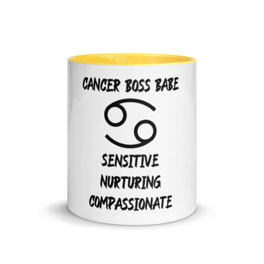 “Cancer Boss Babe” Mug With Color Inside