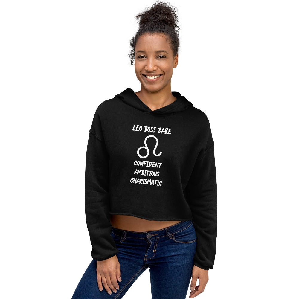 “Leo Boss Babe” Women’s Crop Hoodie