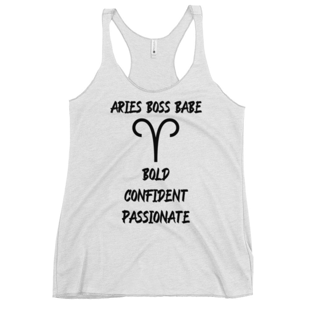 “Aries Boss Babe” Women's Racerback Tank