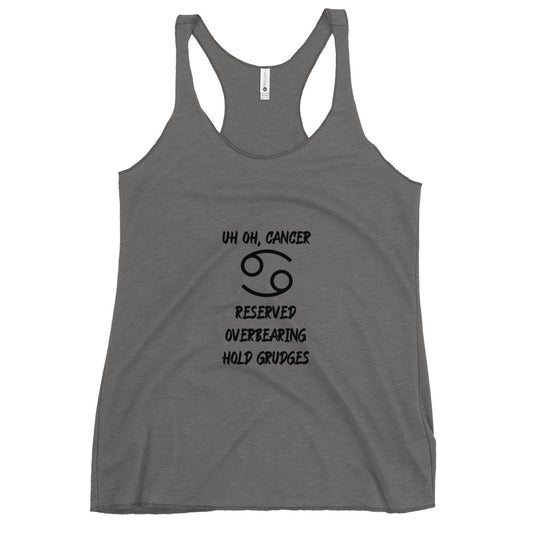 “Uh Oh, Cancer” Women's Racerback Tank