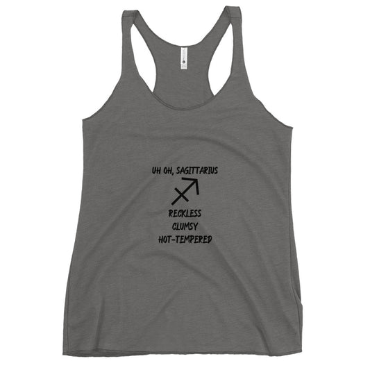“Uh Oh, Sagittarius” Women's Racerback Tank