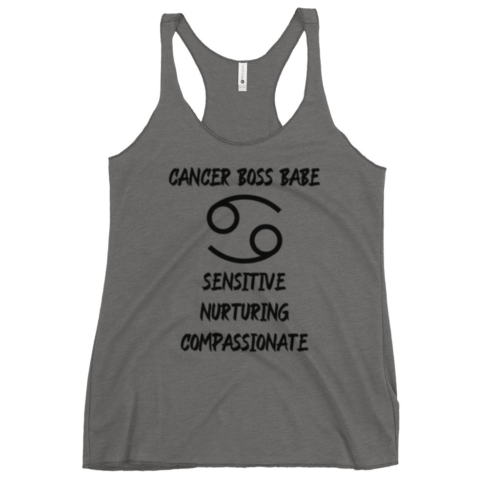 “Cancer Boss Babe” Women's Racerback Tank