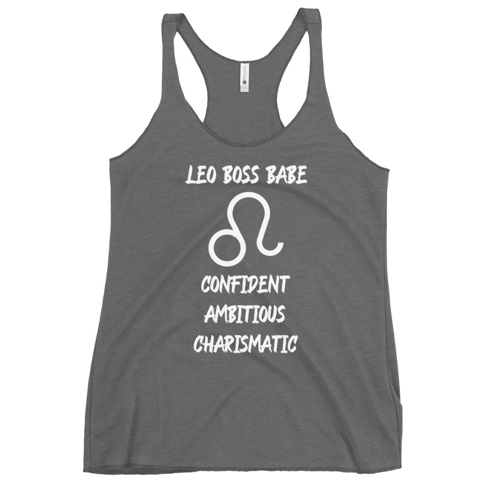 “Leo Boss Babe” Women's Racerback Tank