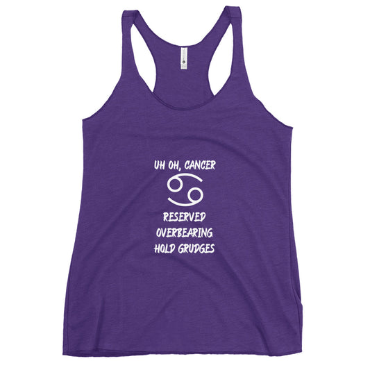 “Uh Oh, Cancer” Women's Racerback Tank