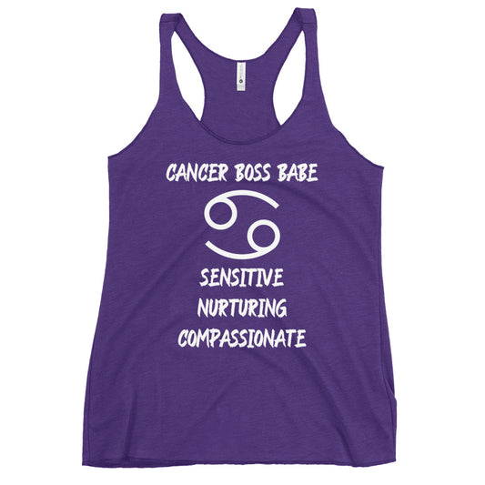 “Cancer Boss Babe” Women's Racerback Tank