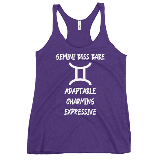 “Gemini Boss Babe” Women's Racerback Tank