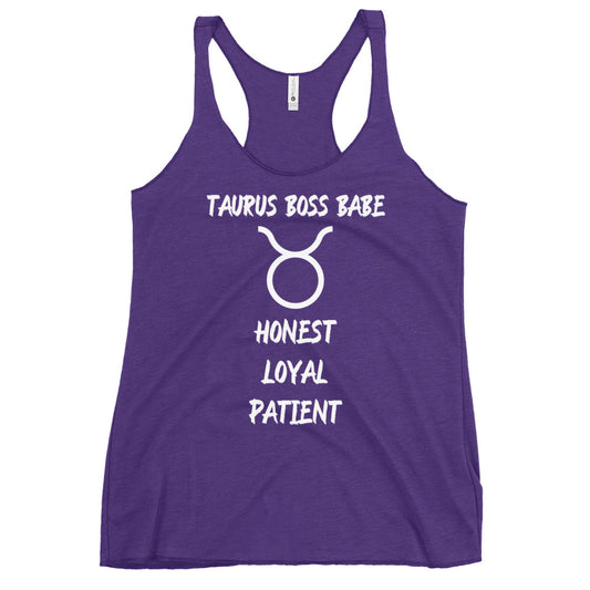 “Taurus Boss Babe” Women's Racerback Tank