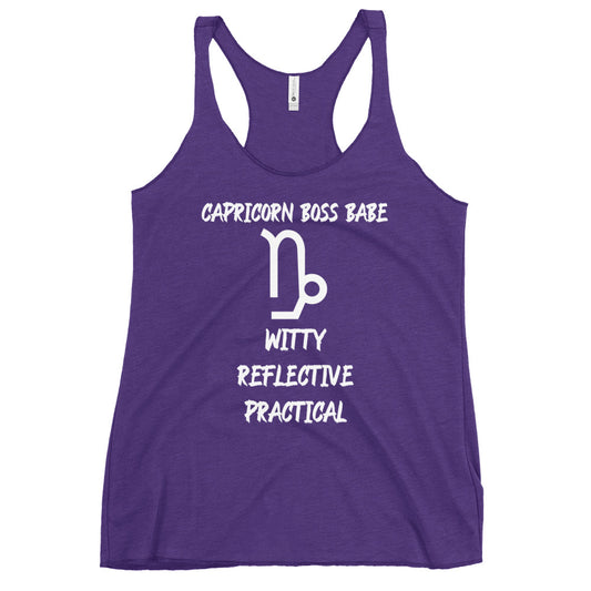 “Capricorn Boss Babe” Women's Racerback Tank