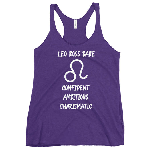 “Leo Boss Babe” Women's Racerback Tank