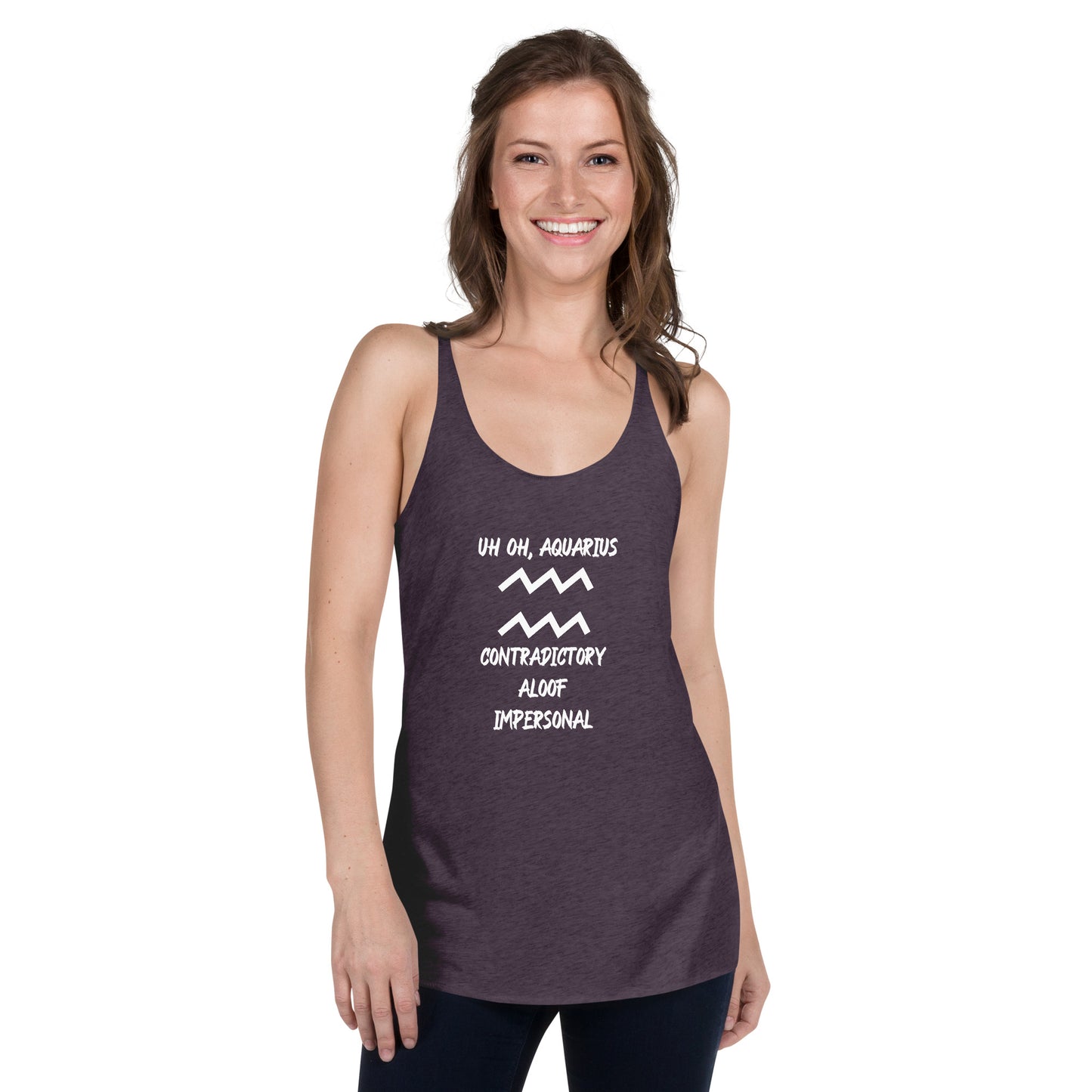 “Uh Oh, Aquarius” Women's Racerback Tank