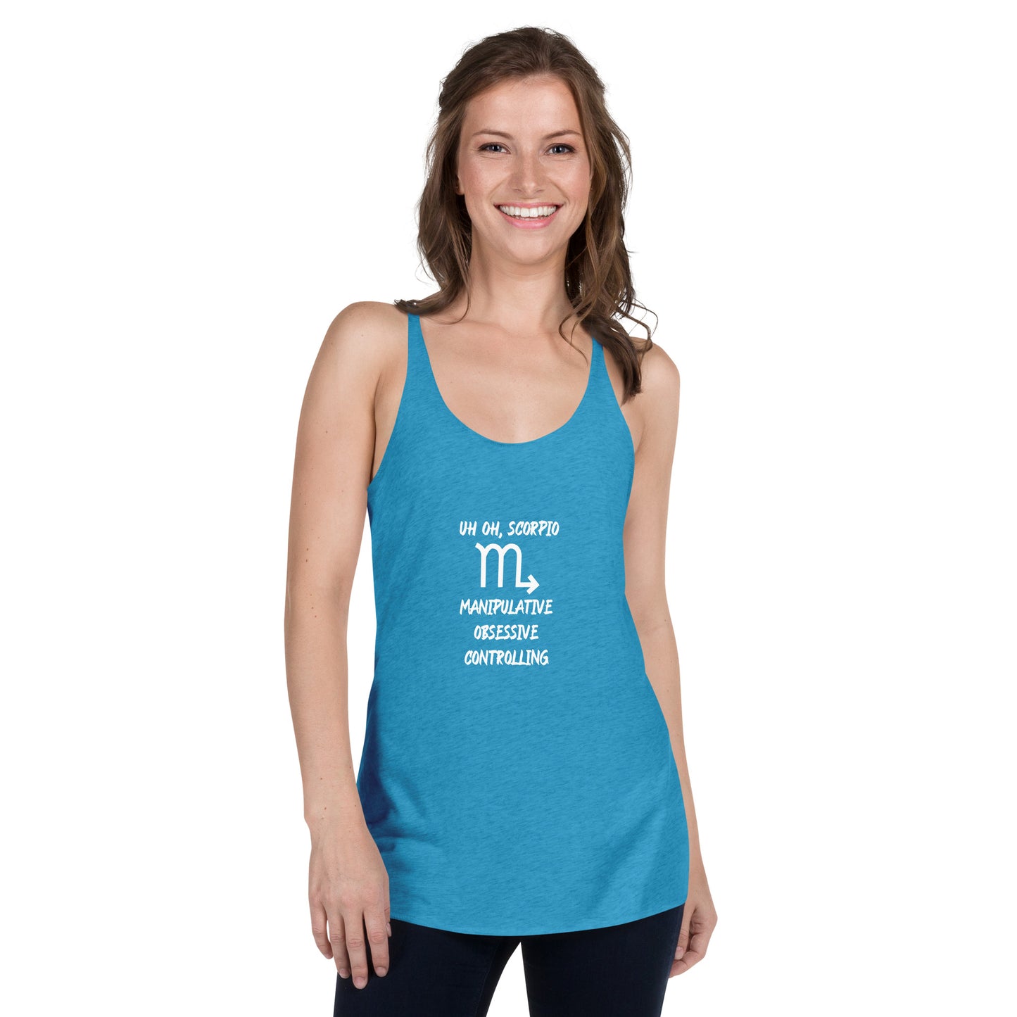 “Uh Oh, Scorpio” Women's Racerback Tank