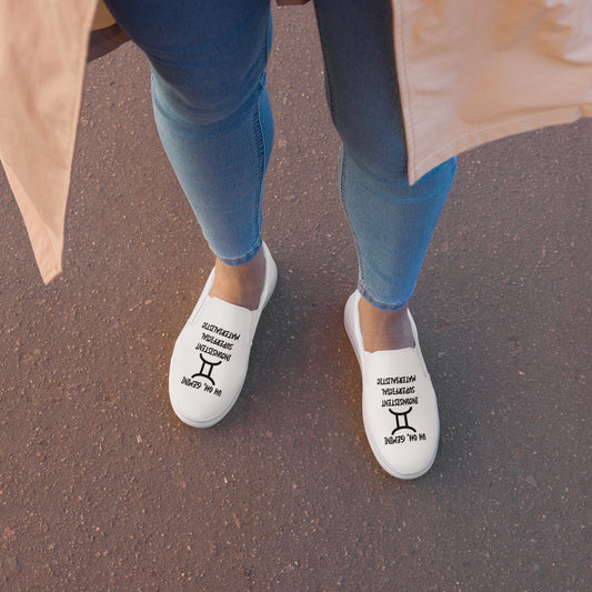 “Uh Oh, Gemini” Women’s Slip-On Canvas Shoes